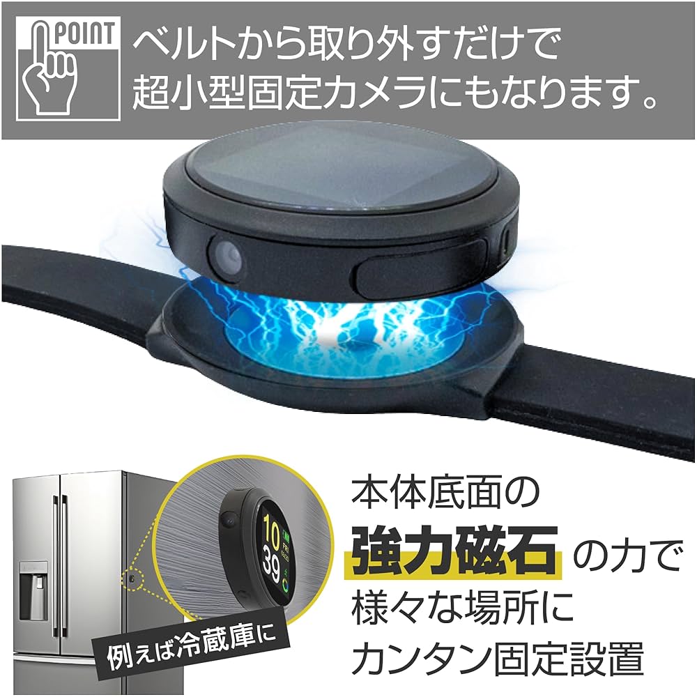 Amazon.co.jp: 小型カメラ 時計型 防犯 ビデオカメラ 腕時計型